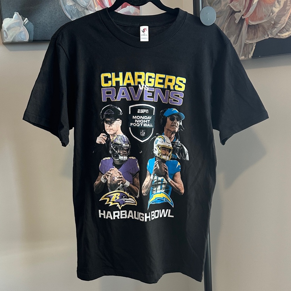 Chargers/Ravens Harbaugh Bowl Black T-Shirt